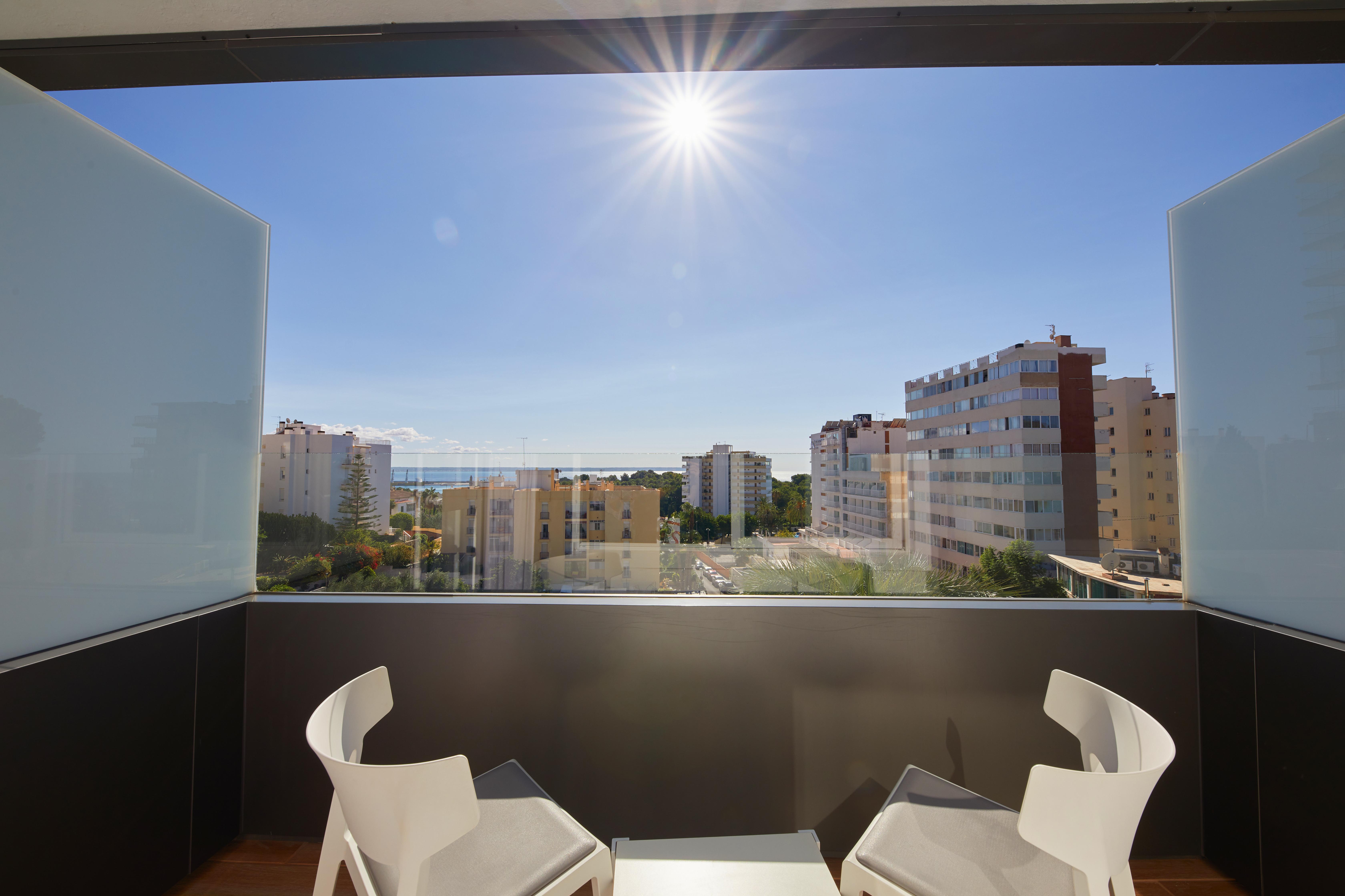 Hotel Joan Miro Museum Palma de Mallorca Exterior photo Balcony view of the sea